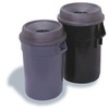 A Picture of product 970-594 Huskee™ Funnel Top Lid.  Gray Color.  Fits Round Huskee™ 32 Gallon Receptacles.