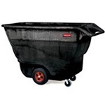 Rubbermaid® Commercial Standard Duty Structural Foam Tilt Truck with 1,250 lb Capacity. 70.75 X 33.50 X 42.25 in. Black.