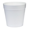 A Picture of product 971-524 Round Foam Food Container.  32 oz.  White Color.  25 Containers/Sleeve.