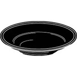 Caterbowl® Small Black Bowl with Clear Dome Lid. 25 oz.