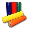 A Picture of product 971-912 Identi Film Tinted Film Handwrap.  18" x 1,500 Feet on 3" Core.  80 Gauge.  Red Tinted Film.