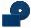 A Picture of product 972-691 Cleaner Pad.  18" Diameter.  Blue Color.  For wet, medium-duty scrubbing.  Recommended for use on machines operating at 175-350 R.P.M.