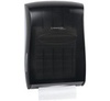 A Picture of product 974-926 IN-SIGHT* Universal Folded Towel Dispenser.  13.3" x 18.9" x 5.9".  Smoke Gray Color.