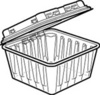 A Picture of product 976-596 HINGED BASKET 1-PINT PLASTIC.