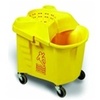 A Picture of product 977-990 Institutional Bucket and Wringer Combo.  35 Quart.  Yellow Color.  3" non-marking casters.