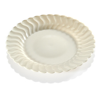 Flairware Dinnerware.  7.5" Salad Plate.  Clear Color.