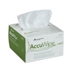 AccuWipe® Recycled 1-Ply Delicate Task Wiper.  4.5" x 8.25" Wiper.  White Color.  280 Wipers/Box.