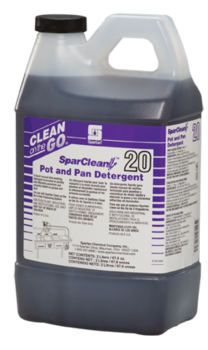 SparClean™ Pot and Pan Detergent.  Clean on the Go® 2 Liters.