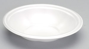 Foam Bowl.  24 oz.  White Color.  9" Dia. x 1.5" Tall.  400 Bowls/Case.