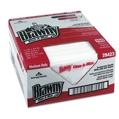 Brawny Dine-A-Max® All Purpose Food Preparation and Bar Towel.  13" x 24".  White and Red Stripe.
