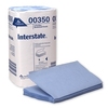 A Picture of product 969-418 Interstate® 2-Ply Singlefold Windshield Towel.  9.5" x 10.25" Wiper.  Blue Color.  250 Sheets/Package.