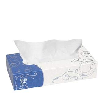 Angel Soft ps Ultra® Premium Facial Tissue, Flat Box.  2-Ply.  White Color.  125 Sheets/Box, 30 Boxes/Case.