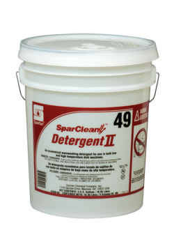 SparClean® Detergent II #49.  Non-Chlorinated Warewashing Detergent.  5 Gallon Pail.