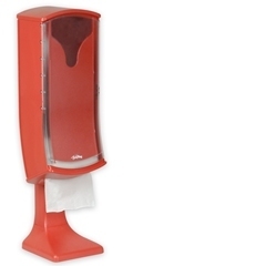 EasyNap® Wall or Base Mount Tower Napkin Dispenser.  Red Color.