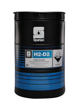 H2-D2.  Highly Dilutable, Heavy Duty Cleaner / Degreaser.  55 Gallon Drum.