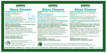 Secondary Ready-to-Use Solution Labels.  Printed "Green Solutions® Glass Cleaner".
