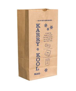 Ice Cream Bag.  12 lb. Size.  7-1/16" x 4-1/2" x 13-3/4".  57 lb. Kraft Paper.