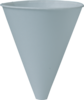 A Picture of product 101-211 Bare™ Eco-Forward™ Treated Paper Funnel Cup.  10 oz.  White Color.  250 Cups/Sleeve. 1000 Cups/Case