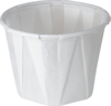 A Picture of product 106-303 Treated Paper Soufflé Portion Cups.  1.00 oz.  White Color.  250 Cups/Tube.