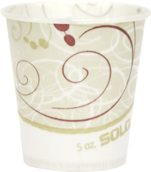Treated Paper Cup.  5 oz.  Symphony™ Design.  100 Cups/Sleeve. Use with L53-0100 Lid, 3,000/Case