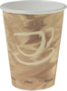 A Picture of product 100-251 Single Sided Poly Paper Hot Cup.  12 oz.  Mistique® Design.  50 Cups/Sleeve. Use lids LB3161, TLB316, TLN316, TLP316, LK316B, & LK316W