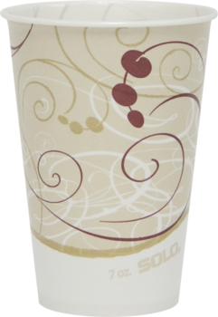 Treated Paper Cup.  7 oz.  Symphony™ Design.  Use L7N Lid.  100 Cups/Sleeve.