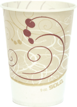Treated Paper Cup.  9 oz.  Symphony™ Design.  Use L9N Lid.  100 Cups/Sleeve.