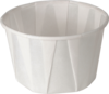 A Picture of product 106-305 Treated Paper Soufflé Portion Cups.  2.00 oz.  White Color.  250 Cups/Tube.