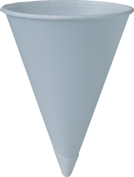 Bare™ Eco-Forward™ Treated Paper Cone Cup with Rolled Rim.  6.00 oz.  White Color.  200 Cups/Sleeve.