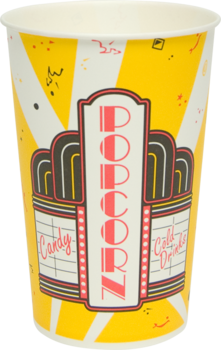 Popcorn Bucket.  46 oz.  Premier Design.  50 Buckets/Sleeve.