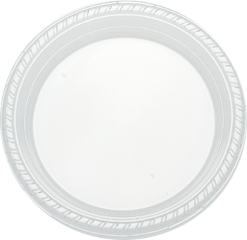 Ultra Clear™ Plastic Dinnerware.  7" Diameter Plate.  Clear.  25 Plates/Sleeve.