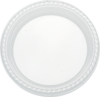 A Picture of product 241-421 Ultra Clear™ Plastic Dinnerware.  7" Diameter Plate.  Clear.  25 Plates/Sleeve.