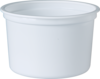 A Picture of product 327-402 MicroGourmet™ Polypropylene Food Container.  16 oz.  White Color.  Microwavable.  Use NL8X, NL8WX, NLV8X Lids.  50 Containers/Sleeve.
