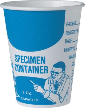 CUP 8OZ SPECIMEN PAPER.