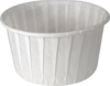 A Picture of product 971-586 Treated Paper Soufflé Portion Cups. 5.50 oz. White Color. 250 Cups/Tube.