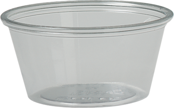 Ultra Clear™ PET Soufflé Portion Cups.  2 oz.  Clear.  Use PL2 Lid.  250 Cups/Sleeve.