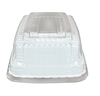 A Picture of product 967-063 Flairware Snack Tray Dome Lids. 5 X 7 in. Clear. 48 lids/case.