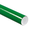 A Picture of product 969-186 Mailing Tubes with Caps. 3" x 24". Green Color.