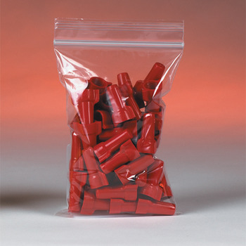 Reclosable Poly Bags.  4" x 6".  2.00 Mil.  Clear Color.  Single Track Zipper.  Meets FDA Requirements for Food.