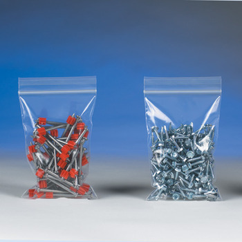 Reclosable Poly Bags.  24" x 24".  4.00 Mil.  Clear Color.  Single Track Zipper.  Meets FDA Requirements for Food.