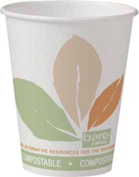 Bare® by Solo® Eco-Forward® SSPLA Paper Hot Cups. 8 oz. 1000 count.