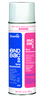 End Bac® II Spray Disinfectant, Unscented, 15 oz Aerosol, 12/Case