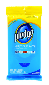 Pledge® Multi-Surface Wipes.  25 Wipes/Package.
