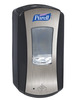 A Picture of product 672-230 PURELL® LTX-12™ Dispenser.  Brushed Chrome with Black Finish.  Uses 1,200 mL LTX™ Refills.
