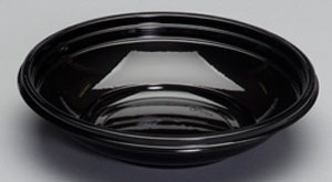 Plastic Bowl.  24 oz.  Black Color.  100 Bowls/Sleeve.