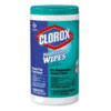 A Picture of product 601-717 Clorox® Disinfecting Wipes, 7 x 8, Fresh Scent, 75/Canister, 6 Canisters/Case.