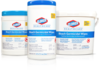 A Picture of product 601-724 Clorox® Healthcare® Bleach Germicidal Wipes,  6 x 5, Unscented, 150/Canister, 6 Canisters/Case.