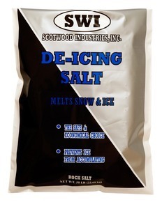 De-Icing Rock Salt.  Melts Snow and Ice.  50 lb. Bag. *** 50 Bags/Pallet ***