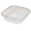 A Picture of product 217-821 Square APET Bowl. 8 oz. Clear. 5" X 5" X 1".