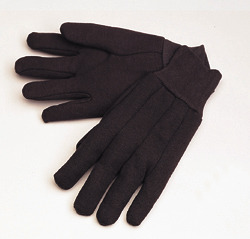 Men's Brown Jersey Gloves.